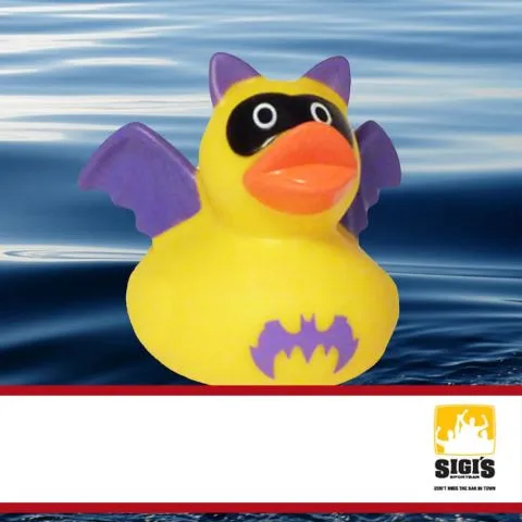 Sponsorenente 12 des Entenrennens 2014 mit Sponsorenlogo