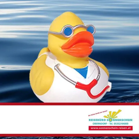 Sponsorenente 18 des Entenrennens 2014 mit Sponsorenlogo