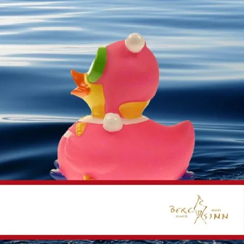 Sponsorenente 32 des Entenrennens 2014 mit Sponsorenlogo
