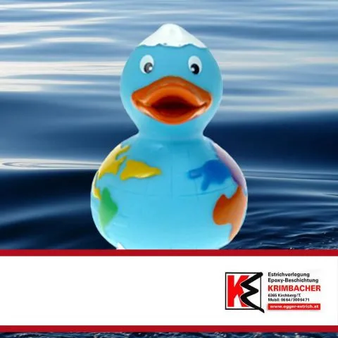 Sponsorenente 4 des Entenrennens 2016 mit Sponsorenlogo