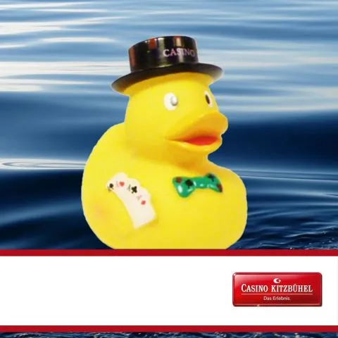 Sponsorenente 18 des Entenrennens 2016 mit Sponsorenlogo