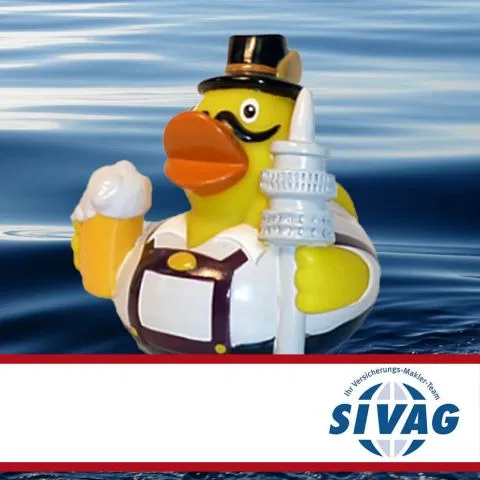 Sponsorenente 23 des Entenrennens 2016 mit Sponsorenlogo