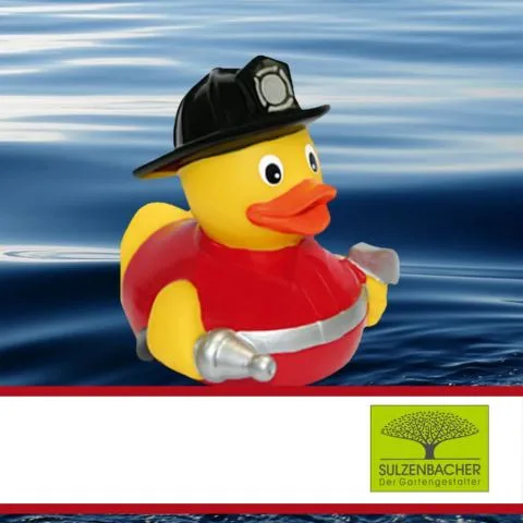 Sponsorenente 30 des Entenrennens 2016 mit Sponsorenlogo
