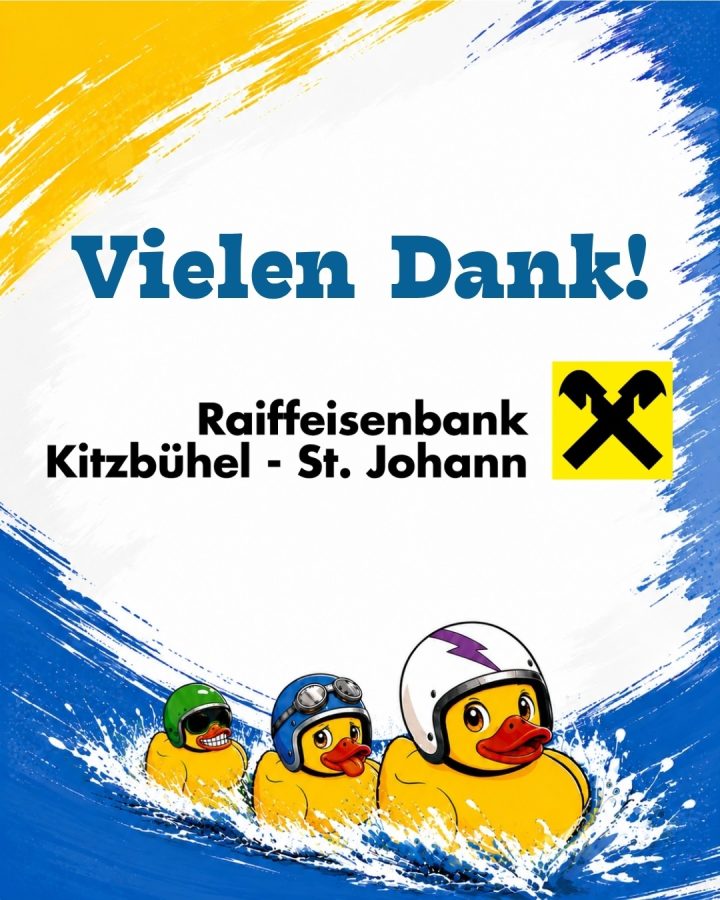 Ohne starke Partner kein starkes Entenrennen! 🦆🏁

Ein riesiges DANKE an unsere Hauptsponsoren @raiffeisenbank.kitzbuehel